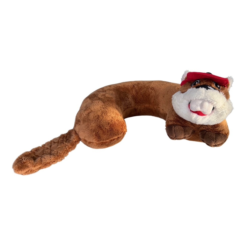 Critter Piller Beaver Plush Neck Travel Pillow Headrest Buc-ees